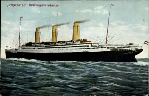 Ak Dampfer Imperator der Hamburg-Amerika-Linie, HAPAG