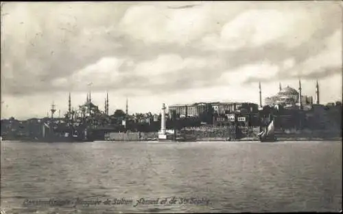 Ak Konstantinopel Istanbul Türkiye, Sultan Ahmed und Hagia Sophia Moschee