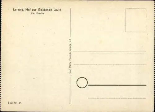 Künstler Ak Kranke, K., Leipzig in Sachsen, Hof zur Goldenen Laute