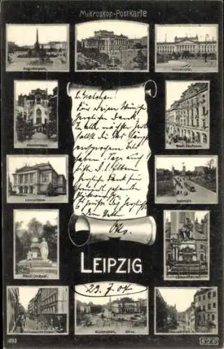 Ak Leipzig in Sachsen, Universität, Denkmal, Börse