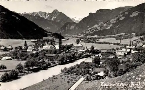 Ak Zell am Ziller in Tirol, Gesamtansicht