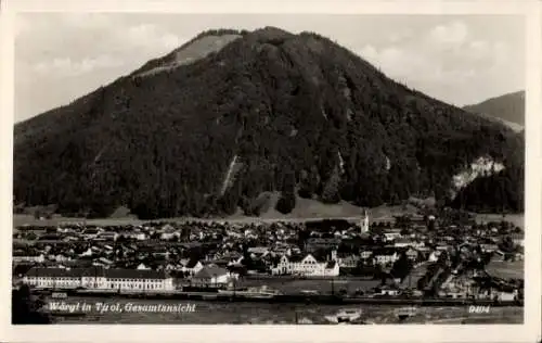 Ak Wörgl Tirol, Gesamtansicht der Stadt, Kirche und Berg