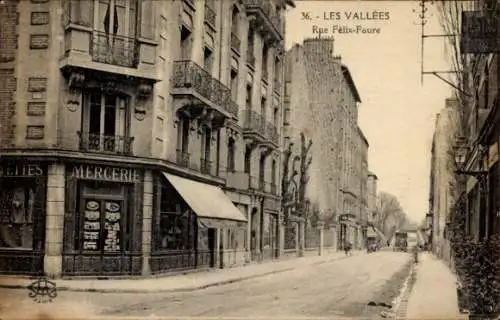 Ak Les Vallées Hauts de Seine, Rue Felix Faure, Mercerie