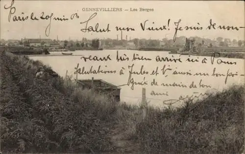 Ak Gennevilliers Hauts de Seine, Berges