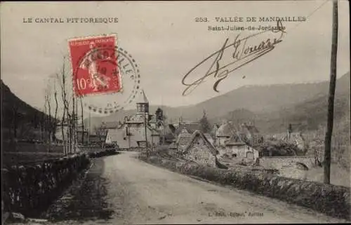 Ak Saint-Julien-de-Jordanne Mandailles Cantal, Panorama