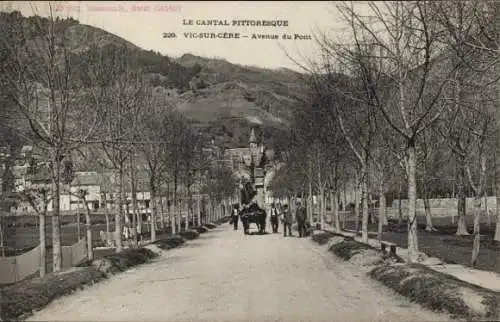 Ak Vic sur Cère Cantal, Avenue du Pont