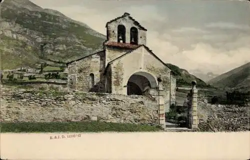 Ak Hautes-Pyrénées, Kirche, Ruine