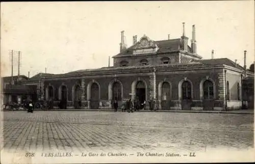 Ak Versailles Yvelines, Gare des Chantiers