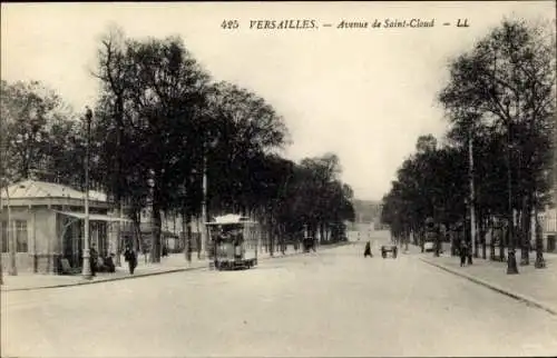 Ak Versailles Yvelines, Avenue de Saint-Cloud