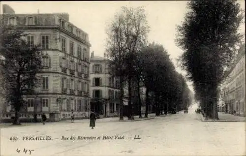 Ak Versailles Yvelines, Rue des Reservoirs, Hotel Vatel