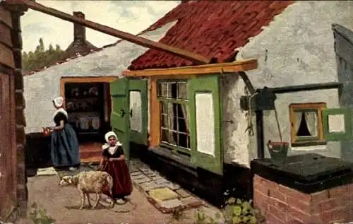 Künstler Ak Gerstenhauer, Johann Georg, niederländisches Dorfmotiv