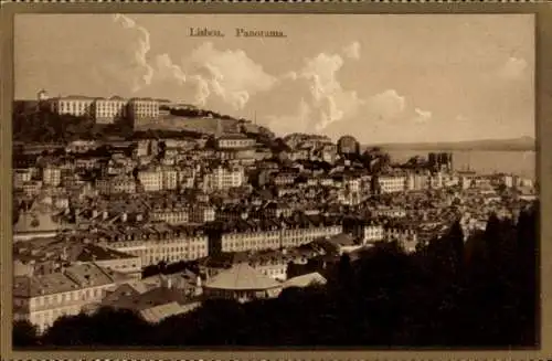 Ak Lisboa Lissabon Portugal, Panoramaansicht der Stadt, Häuser