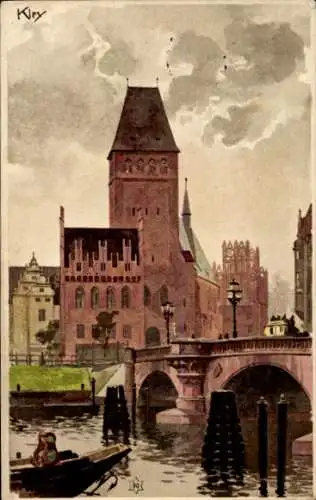 Künstler Litho Kley, Heinrich, Berlin Mitte, Märkisches Museum, Brücke