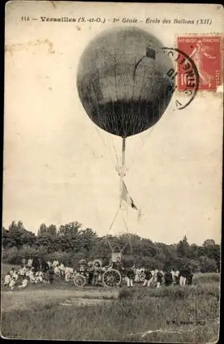 Ak Versailles Yvelines, 1er Genie, Ecole es Ballons