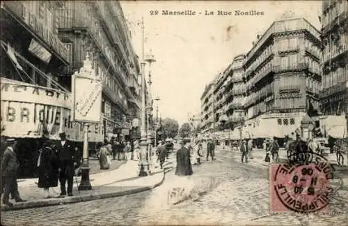 Ak Marseille Bouches du Rhône, Rue Noailles