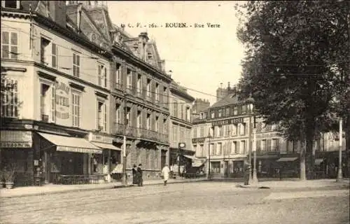 Ak Rouen Seine-Maritime, Rue Verte