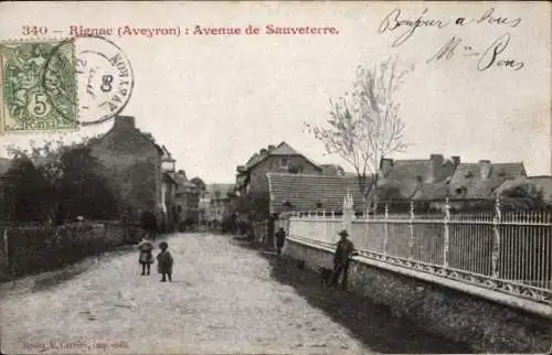 Ak Rignac Aveyron, Avenue de Sauveterre