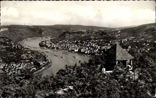 Ak Boppard am Rhein, Blick von der Sesselbahn