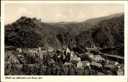 Ak Altenahr im Ahrtal, Blick auf den Ort und Burg Are