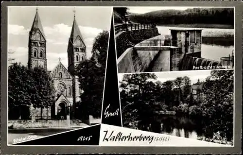 Ak Kalterherberg Monschau Montjoie in der Eifel, Eifeler-Dom, Perlbachtalsperre