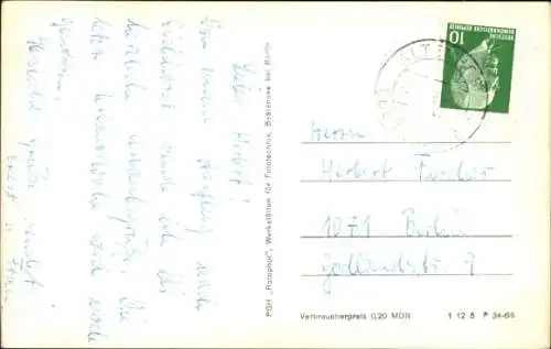 Ak Eichhorst Schorfheide am Werbellinsee, HOG Eichhorster Hof, Innenansicht, Geweihe