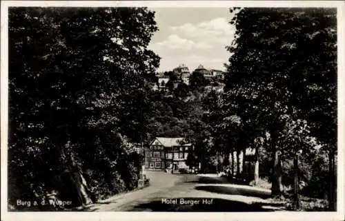 Ak Burg an der Wupper Solingen, Hotel Burger Hof