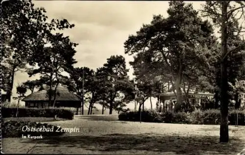 Ak Ostseebad Zempin auf Usedom, Kurpark