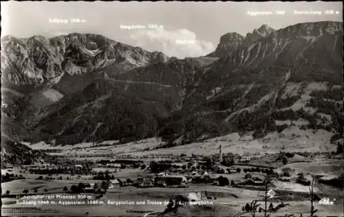 Ak Pfronten im Allgäu, Gesamtansicht, Roßberg, Aggenstein, Bergstation, Hochalp