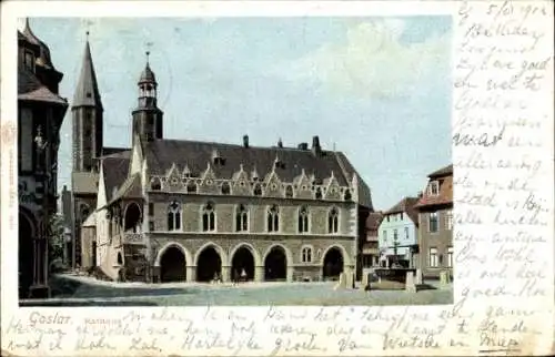 Ak Goslar am Harz, Rathaus