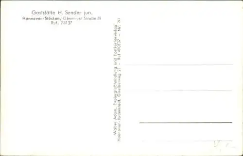 Ak Stöcken Hannover, Rathaus, Volkswagen Werk, Schloss Herrenhausen, Gaststätte H. Sender