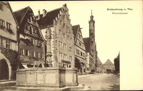 Ak Rothenburg ob der Tauber Mittelfranken, Herrenstraße
