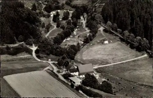 Ak Katzenloch Kempfeld im Hunsrück, Campingplatz Oberes Idartal, Luftbild