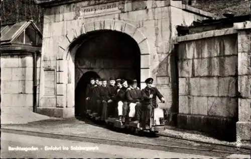 Ak Berchtesgaden in Oberbayern, Einfahrt ins Salzbergwerk