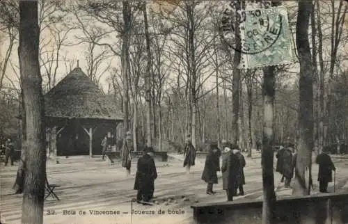 Ak Paris XII Bois de Vincennes, Boule Veranstaltung, Zuschauer