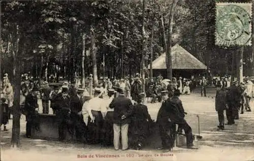 Ak Paris XII Bois de Vincennes, Boule Veranstaltung, Zuschauer