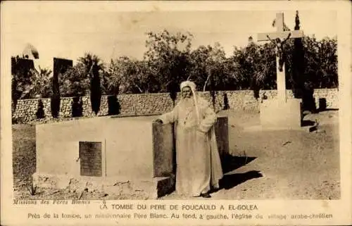 Ak El Goléa Algerien, Grab von Pater Foucauld