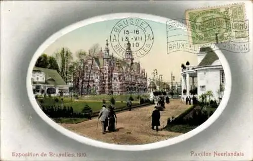 Passepartout Ak Brüssel Weltausstellung 1910, Niederländischer Pavillon