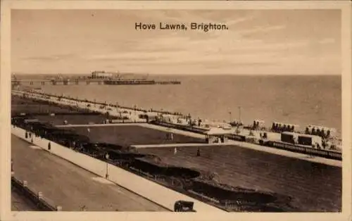 Ak Brighton East Sussex England, Hove Lawns