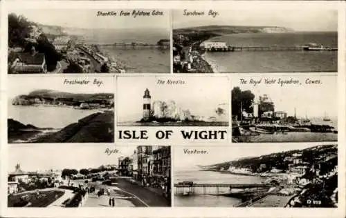 Ak Isle of Wight England, Ryde, Ventnor, die Nadeln, das Royal Yacht Squadron, Sandown Bay