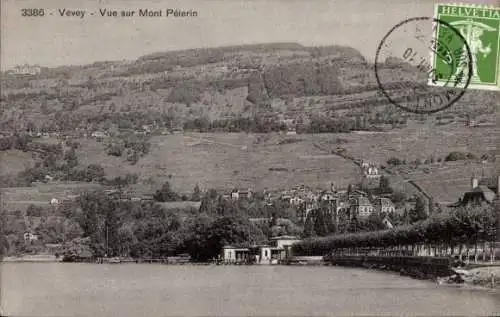 Ak Vevey Kanton Waadt, Panorama, Mont Pelerin