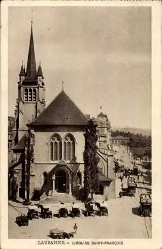 Ak Lausanne Kanton Waadt, Kirche Saint Francois