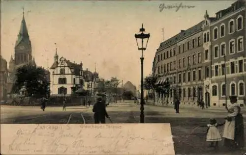 Ak Zwickau in Sachsen, Glauchauer Straße, Kirche