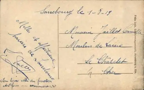 Ak Sarrebourg Saarburg Lothringen Moselle, Elektrizitätswerk, Saarpartie