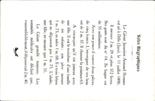 Ak Armand Bronner, le Geant Jurassien