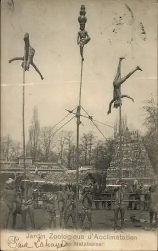 Ak Paris XVI, Jardin Zoologique d'Acclimatation, les Malabares