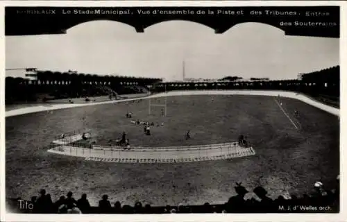 Ak Bordeaux-Gironde, Das städtische Stadion, Überblick über die Strecke und die Tribünen