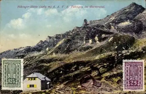 Ak Gaschurn in Vorarlberg, Tübinger Hütte