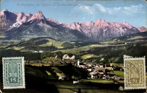 Ak Bischofshofen in Salzburg, Gesamtansicht, Hagen-Gebirge