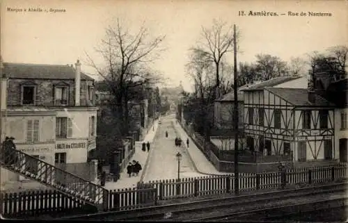 Ak Asnières-Yonne, Rue de Nanterre