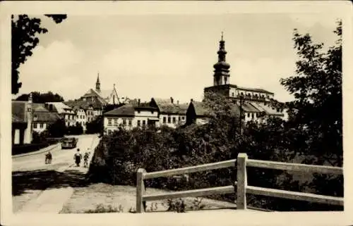 Ak Polná Region Hochland, Straße, Amtsgebäude